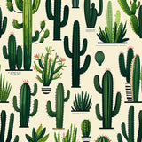 Playful Cactus Green Aesthetic(Beige)