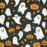 Spooky Season Kitchen Area Rugs Set Pack Non Slip Halloween Decor(Gray)