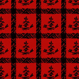 North Woods Lumberjack Plaid Seasonal Welcome Statement(Red)