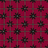 Rustic Cabin Heritage Plaid with Interlocking Pinecone Motifs(Red)