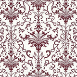 Heritage Damask Blossom Tapestry Artistry(Burgundy)
