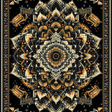 Elegant Abstract Circular Motif(Black)