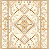 Elegant Beige Geometric Medallion with Tribal Inspired(Beige)