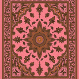 Terracotta Paisley Vintage Inspired Hallway Accent(Pink)