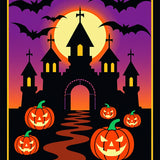 Haunted Castle Autumn Harvest Semicircle Entrance(Purple)