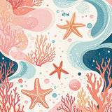 Coral Reef Dream With Pink and Oceanic Abstract(Pink)