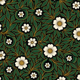 Wild Safari Bloom with Lush Leaf Forms and Exotic Floral Overlays (Green)