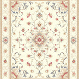 Elegant Area Classic Medallion Design in Cream and Gentle Beige Tones(Beige)
