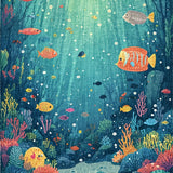 Fun Ocean World for Kids with Marine Life and Learning Shapes(Blue)