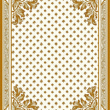 Classic Mesh Overlay with Stylized Leafy Embellishments(Brown)