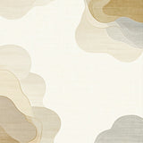 Elegant Cream Beige Cloudscape Area Non Shedding Easy Care Design(Beige)