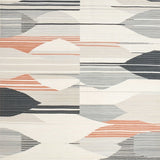 Contemporary Berber Style Area with Abstract Diamond and Stripe Design(Gray)