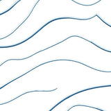 Modern Abstract Wave Design with Metallic Silver Highlights(White)