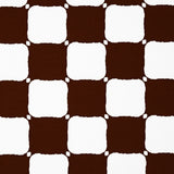 Checkerboard Motif Floor Covering Farmstead Fall Seasonal(Brown)
