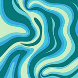 Abstract Fluid Swirl Design Incorporating Waves and Shapes (Green)