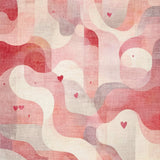 Whimsical Ribbon Swirl with Artistic Bow Motif and Playful Heart(Pink)