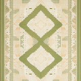 Patio Backyard Easy Cleaning Beige Sage Green Diamond Area(Beige)