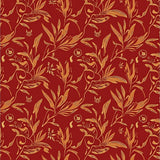 Canopy Showcasing Stylized Jungle Vines and Exotic Foliage(Red)