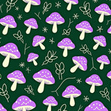 Enchanted Fairy Garden Mushroom Circle with Dancing Fireflies (Purple)