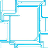 Avant garde Junction Network Interconnected Maze Futuristic(Blue)