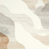 Abstract Cream Dreamscape Area Non Slip Floor(Beige)