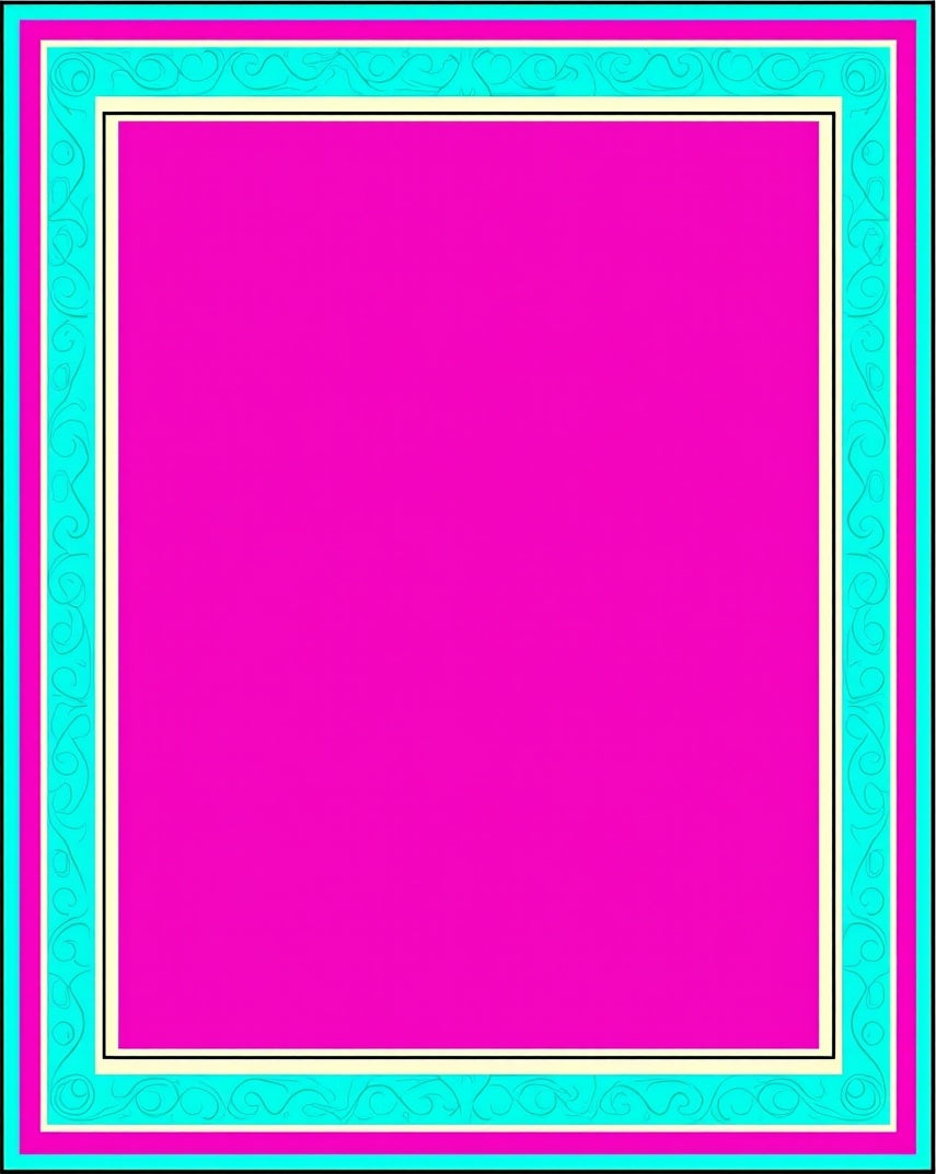 Artistic Boundary Trim Featuring Harmonious Balanced Layout (Pink) - ODIKA