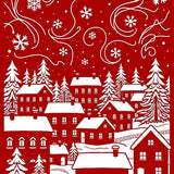 Holiday Snow Globe Scene with Magical Winter(Red)