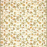 Modern Oval Beige Area with Khaki Floral Geometry and Subtle Boho Touches(Beige)