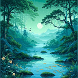 Contemporary Oval Design with Nature Vibes(Green)