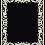 Traditional Rococo Scroll and Foliage Arrangement(Black)