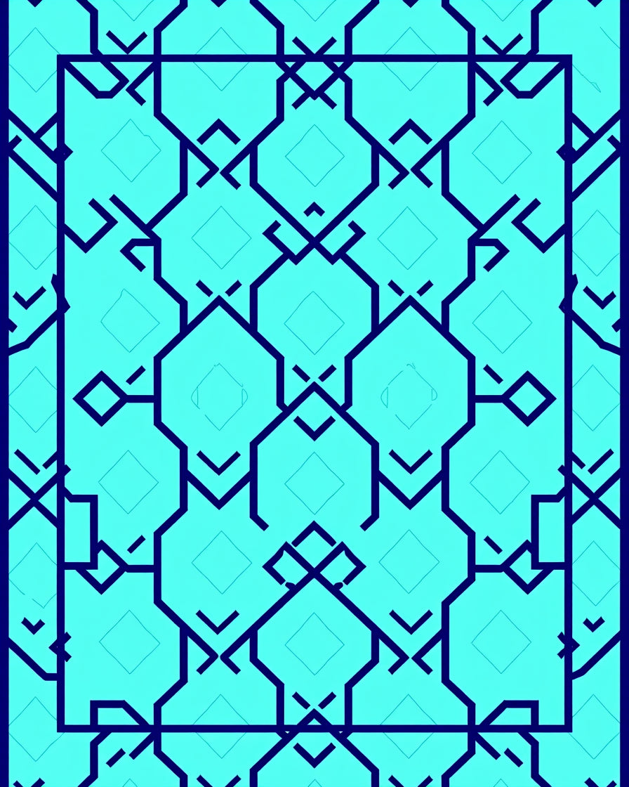 Tranquil Lattice Interwoven Junction (Blue) - ODIKA