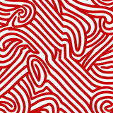 Cane Stripe with Peppermint Swirl Accents(Red)