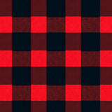 Farmhouse Checkered Traditional Heritage Rustic Vintage(Red)