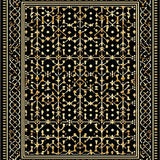 Vibrant Shaggy Trellis Motif(Black)