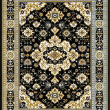 Black and Beige with Luxurious Oriental Medallion Geometric Details(Black)
