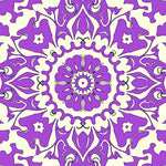Bloom with Symmetrical Floral Arrangements (Purple) - ODIKA