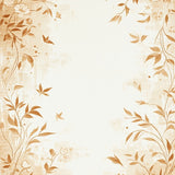 Boho Chic Entryway with Subtle Floral Swirls and Vintage Beige Palette(Beige)