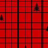 Jolly Gingham Seasonal Porch Greeting Decoration(Red)