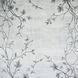 Gray Square Intertwined Botanical Design(Gray)