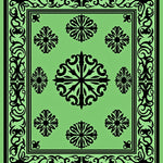 Luxurious Damask Scrollwork Floral Medallion Symphony (Green) - ODIKA