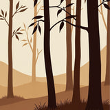 Forest Contemporary Design(Brown)