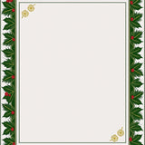 Festive Holly Wreath with Jolly Snowflake Border Design(Green)