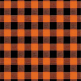 Boho Plaid Area Rug Modern Farmhouse Style Rug with Orange & Black Pattern(Orange)