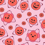 Buddies Pumpkin Patch Featuring Friendly Apparition Illustrations(Pink)