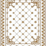 Opulent Mosaic Tessellation Antiqued Weathered Patchwork(Brown)