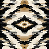 Tucson Collection Black & Beige Area With Geometric For Home(Black)