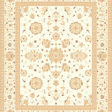 Elegant Ivory Medallion Area With Traditional Ornate(Beige)
