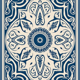 Hallway Symphony Elegant Swirl Transitional Journey(Blue)