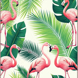 Chic Flamingo Print Style(White)