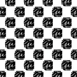 Bold Gingham Inspired with Staggered Rectangular Motifs (Black) - ODIKA